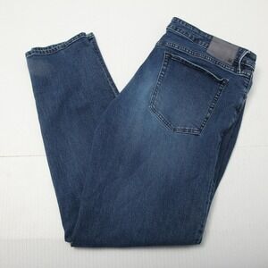 Bonobos Slim Jeans Mens 38x34 Actual 36x32 Blue Tapered Stretch Denim 5 Pocket